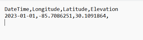 Station coordinates file